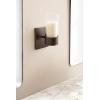 imageKate and Laurel Zabler Modern Metal Wall Sconce 5 x 6 x 10 Bronze Round Candle Holder with Removable Glass Cylinder for Flameless Candle Display in Bedroom or Bathroom
