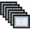 imageDesignOvation Kieva Solid Wood Document Frames Distressed Black 85x11 Pack of 6Black