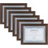 imageDesignOvation Kieva Solid Wood Document Frames Distressed Black 85x11 Pack of 6Brown