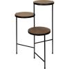 imageKate and Laurel Fields Modern TriLevel Metal and Wood Plant Stand 17 x 22 x 30 Black and Gold Decorative Three Tier Plant Stand for Display and StorageBlack