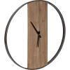 imageKate and Laurel Ladd Modern Glam 24quot Numberless Wood and Metal Round Wall Clock Walnut Brown and Gold Contemporary Wall DecorNaturalBlack