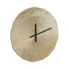 imageKate and Laurel Sancia Modern Numberless Round Metal Wall Clock 16 Inch Diameter Gold Decorative Minimal Metallic Clock with Embossed Texture for Use as Bedroom Entryway or Living Room Decor