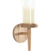 imageKate and Laurel Shae Transitional Wooden Wall Sconce 5 x 5 x 13 Black Modern Candle Holder with Removable Glass Cylinder for Flameless Pillar Candles in Bedroom or EntrywayNatural