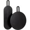 imageKate and Laurel Staven Transitional TwoPiece Serving Boards Set 14 x 10 Set of 2 Natural Wood Modern FoodSafe Charcuterie Boards from Solid Mango Wood for Use as Kitchen Countertop DcorBlack