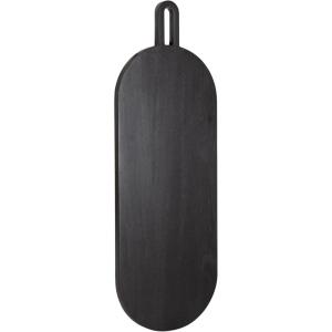 imageKate and Laurel Staven Transitional Capsule Serving Board 30 x 11 Black Modern FoodSafe Charcuterie Board Made from Solid Mango Wood for Use as Kitchen Countertop Cheese BoardBlack
