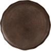 imageKate and Laurel Alessia Modern Decorative Scalloped Round Footed Metal Tray 16 Inch Diameter Bronze Transitional FoodSafe Cast Aluminum Pedestal Tray with Rough Texture and Deckled Edge