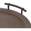 imageKate and Laurel Bruillet Transitional Wood Round Lazy Susan Tray 20 x 20 Brown Wooden Countertop Organizer with Turning Lazy Susan for Kitchen Storage Coffee Table or Living Room OttomanBrown