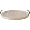 imageKate and Laurel Bruillet Transitional Wood Round Lazy Susan Tray 20 x 20 Brown Wooden Countertop Organizer with Turning Lazy Susan for Kitchen Storage Coffee Table or Living Room OttomanNatural