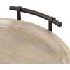imageKate and Laurel Bruillet Transitional Wood Round Lazy Susan Tray 20 x 20 Brown Wooden Countertop Organizer with Turning Lazy Susan for Kitchen Storage Coffee Table or Living Room OttomanNatural