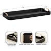 imageKate and Laurel Farson Modern Decorative Wood Rectangle Tray with Handles 10 x 24 Black and Gold Transitional Rectangular Tray for Use as Entryway Tray Decor or Ottoman Serving TrayBlack