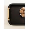 imageKate and Laurel Farson Modern Decorative Wood Rectangle Tray with Handles 10 x 24 Black and Gold Transitional Rectangular Tray for Use as Entryway Tray Decor or Ottoman Serving TrayBlack