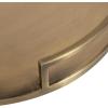 imageKate and Laurel Gohana Round Tray with Metal Handles 16 Inch Diameter Antique Brass Modern Glam Serving Tray with Handles for Use as Ottoman Topper or Living Room Decor