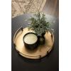 imageKate and Laurel Gohana Round Tray with Metal Handles 16 Inch Diameter Antique Brass Modern Glam Serving Tray with Handles for Use as Ottoman Topper or Living Room Decor