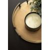 imageKate and Laurel Gohana Round Tray with Metal Handles 16 Inch Diameter Antique Brass Modern Glam Serving Tray with Handles for Use as Ottoman Topper or Living Room Decor