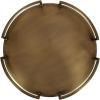 imageKate and Laurel Gohana Round Tray with Metal Handles 16 Inch Diameter Antique Brass Modern Glam Serving Tray with Handles for Use as Ottoman Topper or Living Room Decor