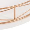 imageKate and Laurel Mendel Rectangle Tray with Decorative Metal Rim 165 x 12 White and GoldWhiteRose Gold