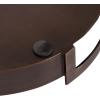 imageKate and Laurel Myo Transitional Metal Round Tray 15 Inch Diameter Bronze Modern Glam Circular Decorative Serving Tray with Handles for Use as Living Room Ottoman Table or Entryway Tray DecorBronze