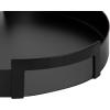 imageKate and Laurel Myo Transitional Metal Round Tray 15 Inch Diameter Bronze Modern Glam Circular Decorative Serving Tray with Handles for Use as Living Room Ottoman Table or Entryway Tray DecorBlack