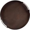 imageKate and Laurel Myo Transitional Metal Round Tray 15 Inch Diameter Bronze Modern Glam Circular Decorative Serving Tray with Handles for Use as Living Room Ottoman Table or Entryway Tray DecorBronze