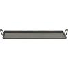 imageKate and Laurel Sanzo Modern Glam Hammered Rectangle Metal Tray 22 x 10 Gray Gunmetal Rectangular Metal Decorative Tray with Hammered Surface and Minimalist Metal Handles