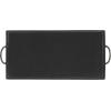 imageKate and Laurel Sanzo Modern Glam Hammered Rectangle Metal Tray 22 x 10 Gray Gunmetal Rectangular Metal Decorative Tray with Hammered Surface and Minimalist Metal Handles