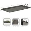 imageKate and Laurel Sanzo Modern Glam Hammered Rectangle Metal Tray 22 x 10 Gray Gunmetal Rectangular Metal Decorative Tray with Hammered Surface and Minimalist Metal Handles