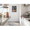 imageKate and Laurel Sylvie American Apple Pie Framed Canvas Wall Art by Valerie McKeehan of Lily and Val 18x24 White Americana Kitchen Decor for Wall