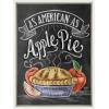 imageKate and Laurel Sylvie American Apple Pie Framed Canvas Wall Art by Valerie McKeehan of Lily and Val 18x24 White Americana Kitchen Decor for Wall