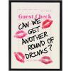 imageKate and Laurel Sylvie Another Round Guest Check Framed Canvas Wall Art by Alli Standefer 18x24 Black Bar Drink Decor Art for WallBlack