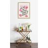 imageKate and Laurel Sylvie Another Round Guest Check Framed Canvas Wall Art by Alli Standefer 18x24 Black Bar Drink Decor Art for WallBright Gold