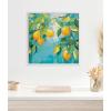 imageKate and Laurel Sylvie Beaded Lemon Tree Vintage Framed Canvas Wall Art by The Creative Bunch Studio 30x30 White Decorative Fruit Tree Art for WallWhite