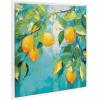 imageKate and Laurel Sylvie Beaded Lemon Tree Vintage Framed Canvas Wall Art by The Creative Bunch Studio 30x30 White Decorative Fruit Tree Art for WallWhite