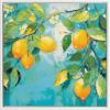 imageKate and Laurel Sylvie Beaded Lemon Tree Vintage Framed Canvas Wall Art by The Creative Bunch Studio 30x30 White Decorative Fruit Tree Art for WallWhite