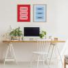 imageKate and Laurel Sylvie Cheers Pink Red Ticket Framed Canvas Wall Art by Alli Standefer 18x24 Natural Admission Ticket Art for Wall