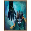 imageKate and Laurel Sylvie Enlighten Framed Canvas Wall Art by Faryn Hughes 18x24 Gold Colorful Mystic Art for Wall