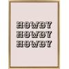 imageKate and Laurel Sylvie Howdy Western Framed Canvas Wall Art by Honey Island Studio 18x24 Natural Western Cowboy Art for WallBright Gold