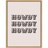 imageKate and Laurel Sylvie Howdy Western Framed Canvas Wall Art by Honey Island Studio 18x24 Natural Western Cowboy Art for WallNatural