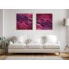 imageKate and Laurel Sylvie Tonal Abstract Rich Deep Purple and Plum Marbled Abstract Framed Canvas Wall Art by The Creative Bunch Studio 30x30 Natural Modern Abstract Landscape Art for Wall