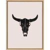 imageKate and Laurel Sylvie Western Skull Framed Canvas Wall Art by Honey Island Studio 18x24 Natural Western Cowboy Art for Wall