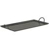 imageKate and Laurel Sanzo Modern Glam Hammered Rectangle Metal Tray 22 x 10 Gray Gunmetal Rectangular Metal Decorative Tray with Hammered Surface and Minimalist Metal Handles
