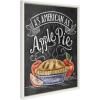 imageKate and Laurel Sylvie American Apple Pie Framed Canvas Wall Art by Valerie McKeehan of Lily and Val 18x24 White Americana Kitchen Decor for Wall