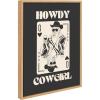 imageKate and Laurel Sylvie Howdy Cowgirl Queen Framed Canvas Wall Art by Honey Island Studio 18x24 Natural Western Cowboy Art for WallNatural