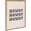 imageKate and Laurel Sylvie Howdy Western Framed Canvas Wall Art by Honey Island Studio 18x24 Natural Western Cowboy Art for WallBright Gold