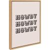 imageKate and Laurel Sylvie Howdy Western Framed Canvas Wall Art by Honey Island Studio 18x24 Natural Western Cowboy Art for WallNatural