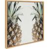 imageKate and Laurel Sylvie Pineapples Framed Canvas Wall Art by Emiko and Mark Franzen of F2Images 22x22 Natural Tropical Fruit Art for Wall