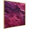 imageKate and Laurel Sylvie Tonal Abstract Rich Deep Purple and Plum Marbled Abstract Framed Canvas Wall Art by The Creative Bunch Studio 30x30 Natural Modern Abstract Landscape Art for Wall