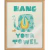 imageKate and Laurel Blake Splish Splash Zoo Elephant Framed Printed Glass Wall Art by Heather Rosas 16x20 Natural Cute Animal Bathroom Wall Decor