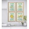 imageKate and Laurel Blake Splish Splash Zoo Lion Framed Printed Glass Wall Art by Heather Rosas 16x20 Natural Adorable Animal Home Decor for Bathroom