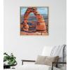 imageKate and Laurel Sylvie Arches Framed Canvas Wall Art by Mackenzie Nelson 22x22 Natural Colorful Desert Landscape Art for Wall