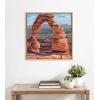 imageKate and Laurel Sylvie Arches Framed Canvas Wall Art by Mackenzie Nelson 22x22 Natural Colorful Desert Landscape Art for Wall